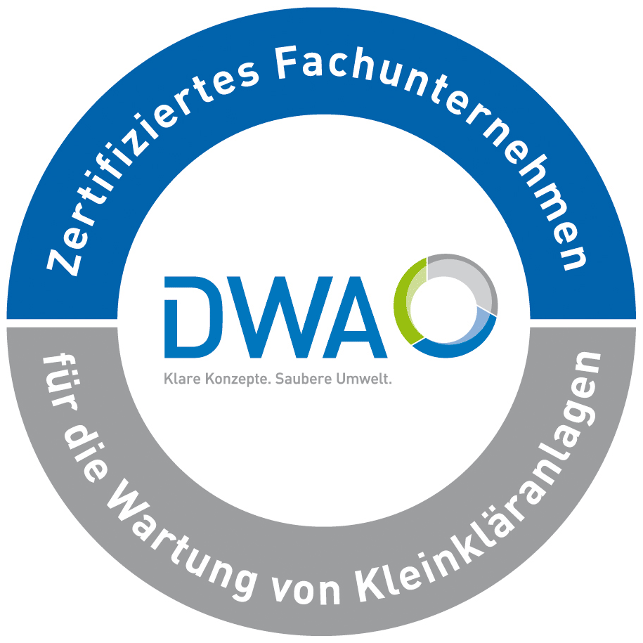DWA - zertifiziertes Fachunternehmen für die Wartung von Kleinkläranlagen